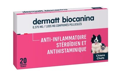 BIOCANINA DERMATT BOITE DE 20 COMPRIMÉS DÉMANGEAISONS CHIENS & CHATS - Bild 1 von 2