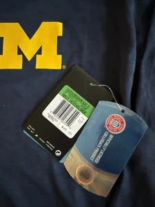 NWT Michigan Wolverines Nike Tee Long Sleeve Shirt Dri-Fit XL Blue Air - Picture 1 of 3