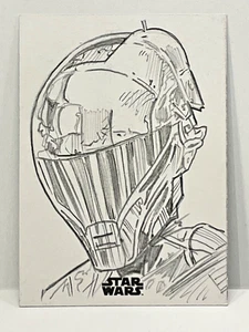 TOPPS STAR WARS CHROME ZORII BLISS SKETCH BY DAN COONEY - Picture 1 of 2