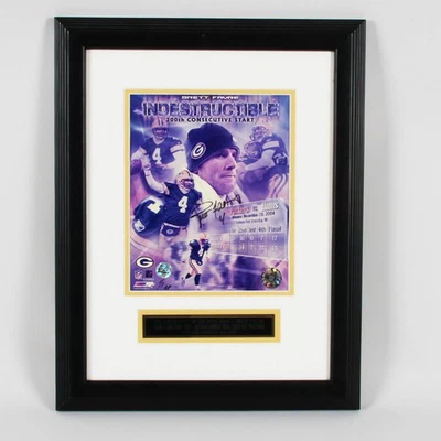 Foto firmada por Brett Favre 8x10 Display Packers 1/1 AP - Holograma de jugador certificado de autenticidad Foto 1 de 4