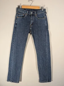 Levi's 505 Mens Blue Straight Leg Denim Jeans Sz 28 Western Classic Streetwear - Picture 1 of 11