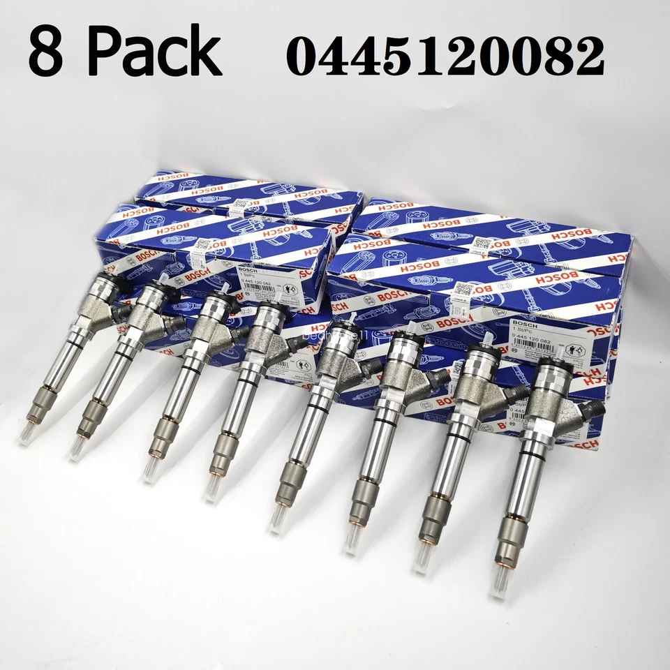 8x NEW Bosch Fuel Injector For GMC LMM Duramax 07-10 6.6L 0445120082 0986435520 - Изображение 1 из 4