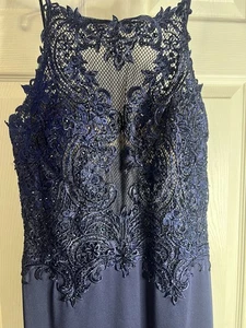 Vestido Camille La Vie A Baile de graduación Damas Formal Semi-Formal Azul Marino 10 Usado - Imagen 1 de 6