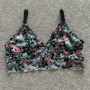 Victoria's Secret Multicolor Floral Lace Bralette Size XXL - Picture 1 of 4
