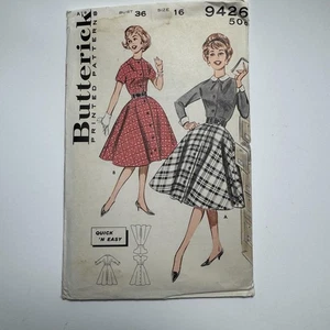 Vintage Butterick 9426 Kleid Schnittmuster Damen Größe 16 Brustumfang 36 Quick 'n Easy - Bild 1 von 4