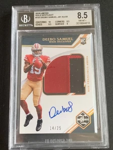 Limited 2019 - Gold/25 Auto Rookie Deebo Samuel Beckett 8,5 49ers Washington - Imagen 1 de 3