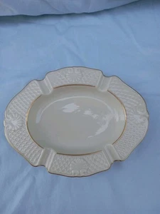 LENOX AEGEAN ASHTRAY w SCALLOP PATTERN & 24KT GOLD TRIM - Picture 1 of 12