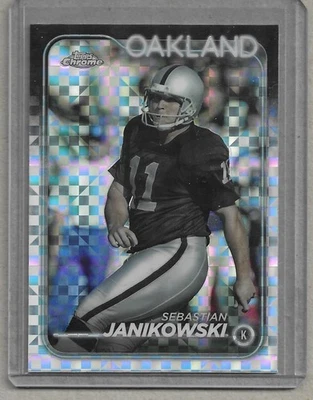 2024 TOPPS CHROME "X-FRACTOR" SEBASTIAN JANIKOWSKI #154 NM-MT!! RAIDERS - Image 1 of 2