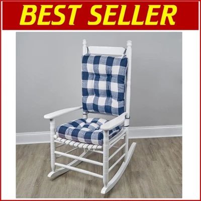 Transform Your Space with Navy Rocking Chair Cushions - 100% Polyester Set - Image 1 of 4