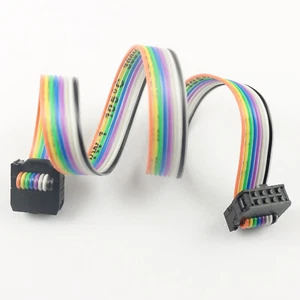 2pcs 2.54mm Pitch 2x4 Pin 8 Pin 8 Wire IDC Rainbow Ribbon Longitud del cable plano 30CM - Imagen 1 de 4