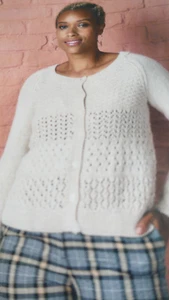 Knitting Pattern For Lady's Pretty Cardigan In D.K. 30-46in - Picture 1 of 2