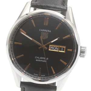 TAG HEUER Carrera Calibre 5 WAR201C-1 Día Fecha Esfera Negra Automático Para Hombre_871513 - Imagen 1 de 6