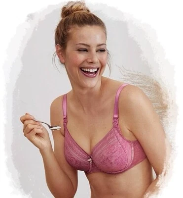 Anita Maternity Fleur Rose Pink Underwire Nursing Bra UK 32H - Image 1 of 4