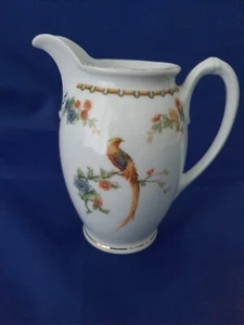 Czechoslovakian Golden Pheasant Cream Or Syrup Jug - Picture 1 of 11