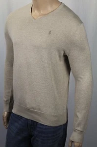 Polo Ralph Lauren Beige Pima Algodón Suéter Bronceado Pony Nuevo con Etiquetas - Imagen 1 de 1