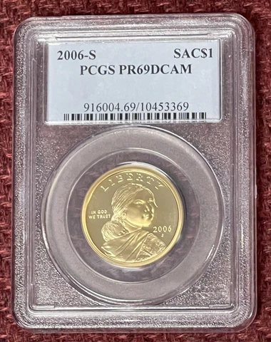 2006-S Sacagawea PROOF $1 Dollar Coin GRADED 🔥PCGS PR69 Deep Cameo🔥 Cover