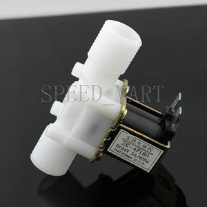 Válvula solenoide eléctrica de 1/2" CC 24 V normalmente cerrada N/C interruptor de flujo de entrada de agua - Imagen 1 de 5