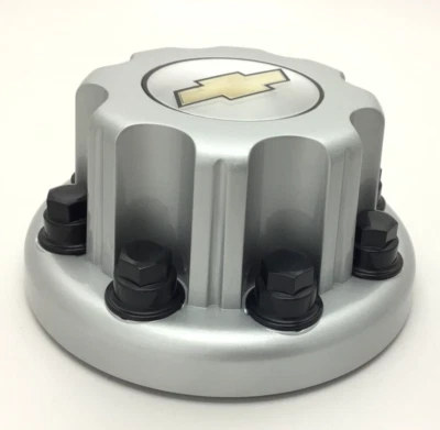 01-07 Chevrolet 3500 03-24 Express 1 ton Dual Rear Wheel 8 lug Silver Center Cap - Image 1 of 4