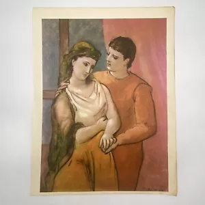 Vintage Pablo Picasso The Lovers Art Book Print Unframed - Picture 1 of 4