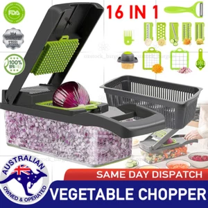 Vegetable Chopper,Food Choppers Onion Chopper Veggie Slicer Cutter Dicer Kitchen - Picture 1 of 12