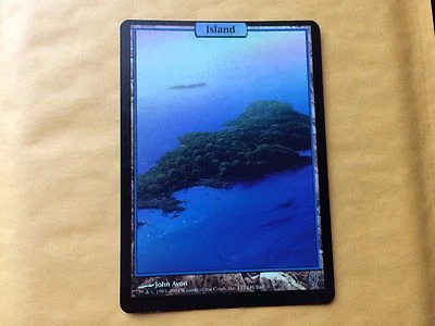 Miscut Unhinged Foil ISLAND Misprint MTG Magic GENUINE Legacy Vintage #1 - Image 1 of 4