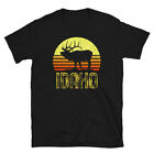 Idaho Elk Hunter Dad Vintage Retro Sun Bow Hunting Cool Gift Tee Unisex T-Shirt