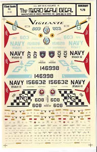Micro Escala 1/72 US Navy Ra-5c Vigilantes #1 MSD7293 - Imagen 1 de 2