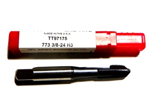 1pc) 3/8-24 H3 CNC HIGH VANADIUM SPIRAL POINT PLUG TAP TITAN USA TT97175 TT171 - Picture 1 of 4
