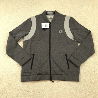 Jaqueta Suéter Masculina Original Penguin Zíper Completo Grande Cinza Nova - Imagem 1 de 4