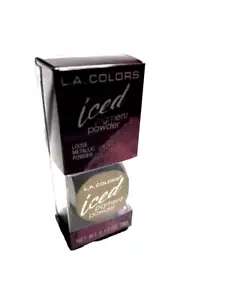 L A Colors Iced Pigment Powder Metallic Glisten Eye Shadow New - Picture 1 of 3