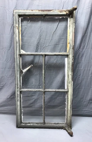 VTG Tudor 19x40 Industrial Steel Casement 5 Lite Glass Window Old Gray 1259-22B Cover
