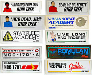 Original 1990s Star Trek Bumper Sticker Collection from Creation — Your Choice