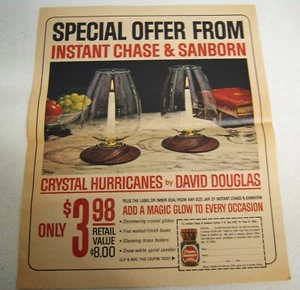Vtg 1964 Full Color Adv Chase & Sanborn Coffee Crystal Hurricanes The Blade Mag. - Picture 1 of 3