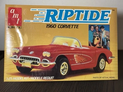 AMT Chevy 1960 Corvette -"RIPTIDE" TV Show model kit New Factory Sealed Box - Image 1 of 4