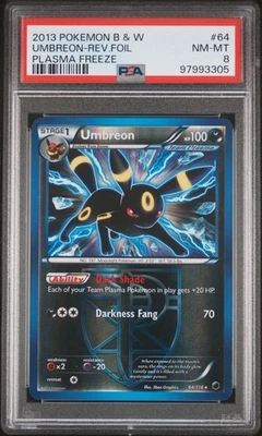 2013 POKEMON BLACK & WHITE PLASMA FREEZE #64 UMBREON-REV.FOIL PLASMA FREEZE - Image 1 of 2