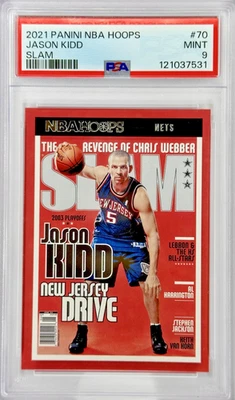 PSA 9 2021 Panini NBA Hoops Slam #70 Jason Kidd redes de inserción Foto 1 de 2