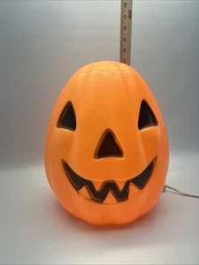 Vintage 13" Impero Halloween Illuminato Soffietto Stampo Jack-O-Lantern Zucca Decorazione LED - Foto 1 di 8