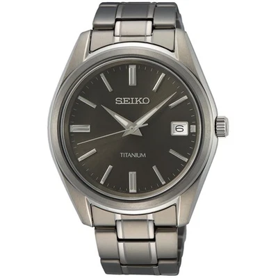 Orologio da uomo Seiko Titanium Black Sunray Dial Titanium Titanium SUR375P1 - Immagine 1 di 4