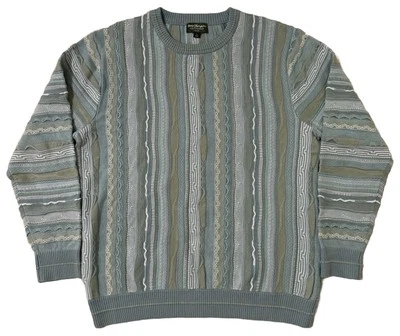 Suéter Pullover Grande Norm Thompson Multicolor Tejido 3D Estilo Coogi Foto 1 de 4