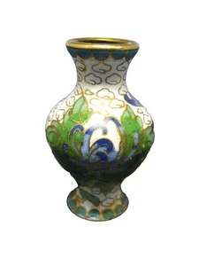 Jarrones Cloisonne vintage chinos hechos a mano en miniatura esmaltados - Imagen 1 de 8