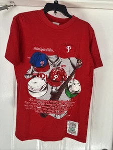 Vintage Nutmeg Philadelphia Phillies Embroidered Cooperstown Coll. T Shirt L USA - Picture 1 of 10