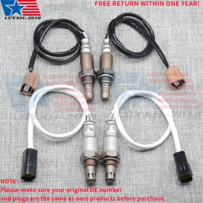 Sensor de oxigênio O2 4 peças up/downstream para 2011-2013 Infiniti G37 M37 3.7L V6 EUA - Imagem 1 de 4