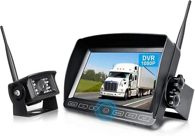 Wireless Backup Camera System Kit 7'' Monitor Reverse Rear View Digital FHD B701 - Image 1 of 4