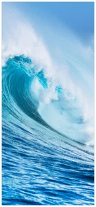 Türposter Türtapete 93x205cm - Eindrucksvolle Welle Ozean Brandung Surfer surfen - Bild 1 von 4