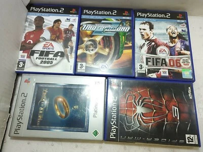 - 5x PS2 GAME DISC With BOX (FIFA2005,SPIDERMAN,FIFA06,NEED FOR SPEED...) - Image 1 of 2