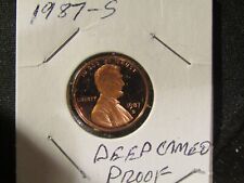 1987 S Lincoln Cent Gem Deep Cameo PROOF Penny US Mint Coin Beautiful