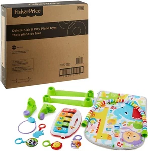 Fisher-Price Deluxe Kick & Play Piano Gym Learning Play Mat Colorful NIB - Picture 1 of 11