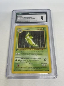 Pokemon 1999 Metapod German Safcon Unlimited Base Set Card 54/102 CGC Mint 9 - Picture 1 of 3