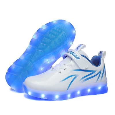 Kids Glowing Sneakers LED Light Up Shoes USB Flashing Sneakers for Toddler Kids - Image 1 of 4