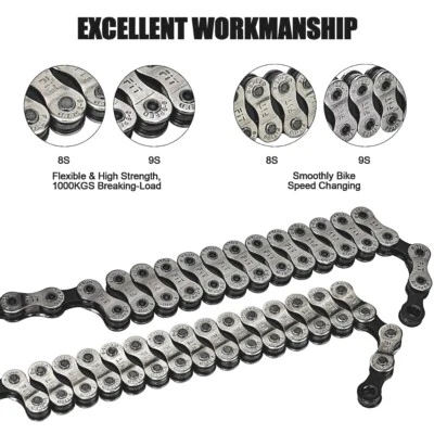 Fittoo Bike Chain 8/9/10/11/12Speed 116/108 Links Bicycle Chain - image 1 of 4